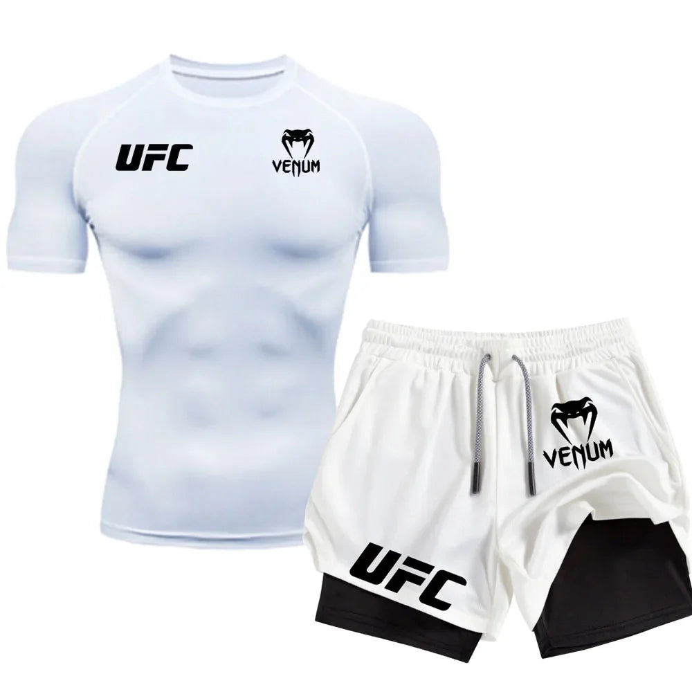 Ensemble deux pièces pour homme UFC : t-shirt et short ( choix du modèle )