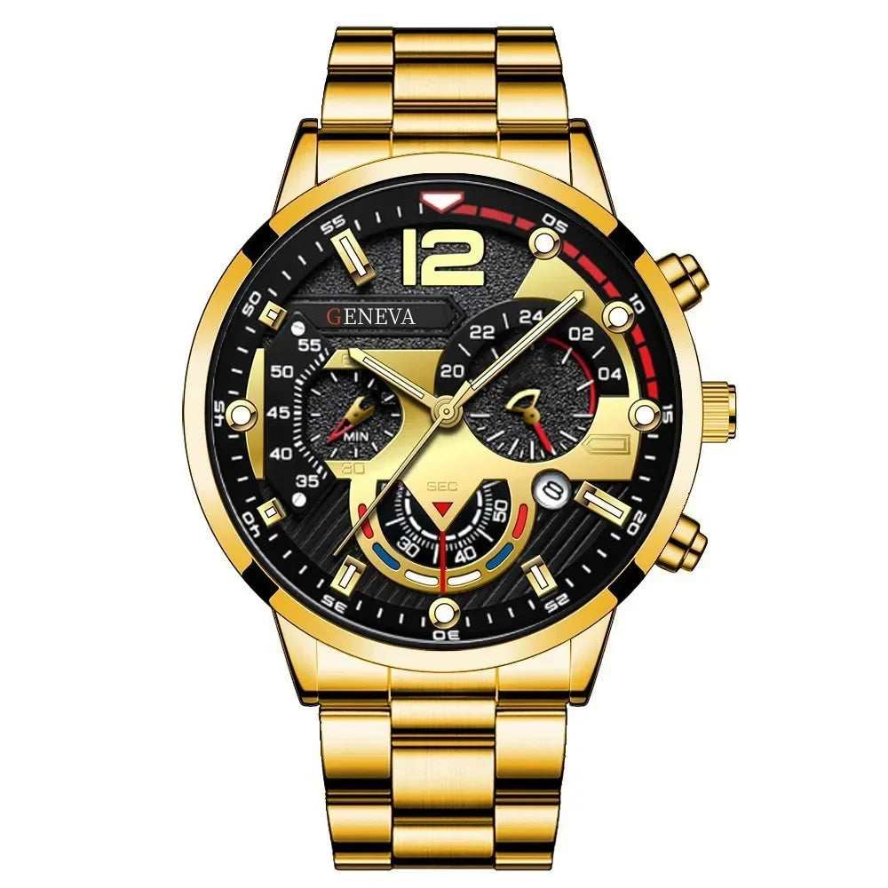 Montre Homme Montres de sport pour hommes, montres de luxe en acier à quartz, montres d'affaires pour hommes, montres décontractées