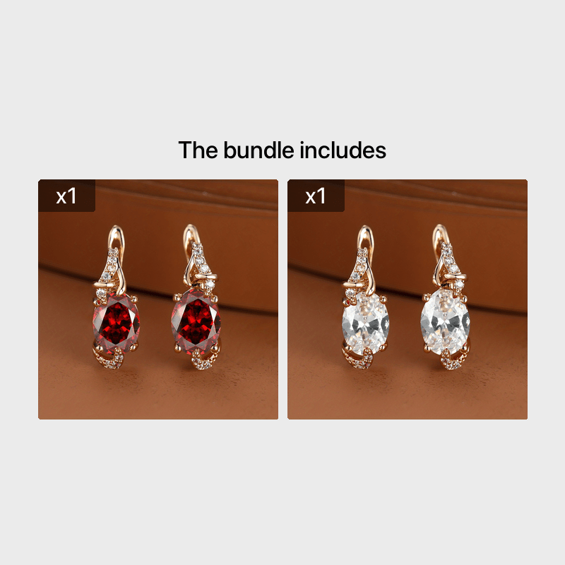 Boucles d'oreilles puces plaquées or 18 carats, pierre bleue et plus de 26 COULEURS au CHOIX