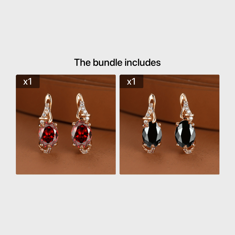 Boucles d'oreilles puces plaquées or 18 carats, pierre bleue et plus de 26 COULEURS au CHOIX