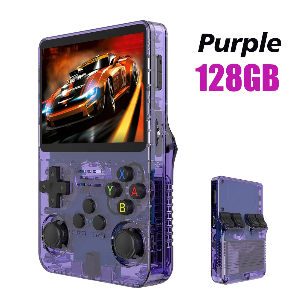 Console de +10000 jeux vidéo portable rétro véritable R36S 128 Go, système Linux, écran IPS 3,5 pouces, lecteur vidéo de poche portable R36s Pro, jeux 64 Go