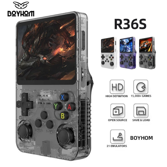 Console de +10000 jeux vidéo portable rétro véritable R36S 128 Go, système Linux, écran IPS 3,5 pouces, lecteur vidéo de poche portable R36s Pro, jeux 64 Go