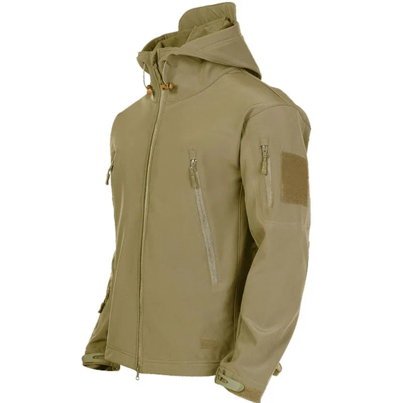 Vestes militaires en peau de requin à coque souple pour hommes, vestes tactiques coupe-vent et imperméables, vestes de combat de l'armée pour hommes, manteaux bombers à capuche pour hommes