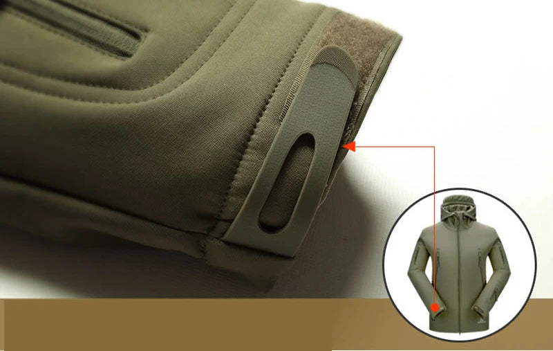 Vestes militaires en peau de requin à coque souple pour hommes, vestes tactiques coupe-vent et imperméables, vestes de combat de l'armée pour hommes, manteaux bombers à capuche pour hommes