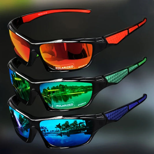 Lunettes de soleil sport et mode polarisées, protection UV, monture ronde en métal, monture UV400.
