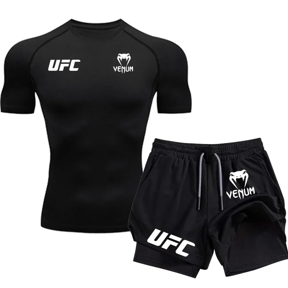 Ensemble deux pièces pour homme UFC : t-shirt et short ( choix du modèle )