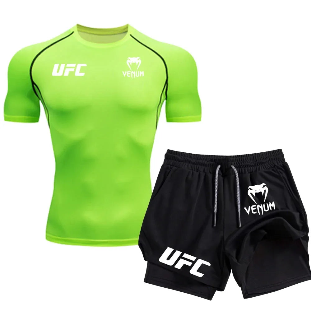 Ensemble deux pièces pour homme UFC : t-shirt et short ( choix du modèle )