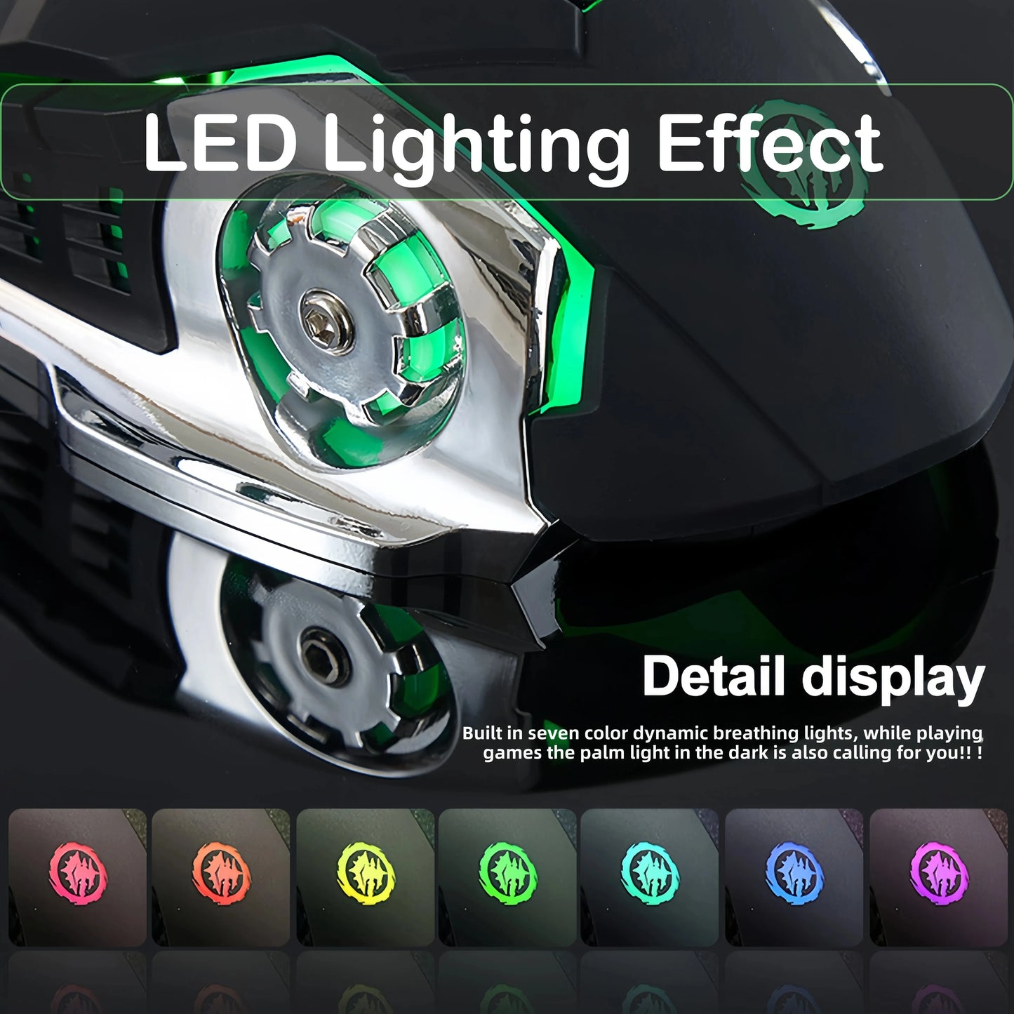 Souris sans fil 2,4 GHz Bluetooth, souris gaming rétro-éclairé RGB, souris rechargeable et silencieuse, 3 600 DPI, compatible avec MacBook et ordinateur portable.