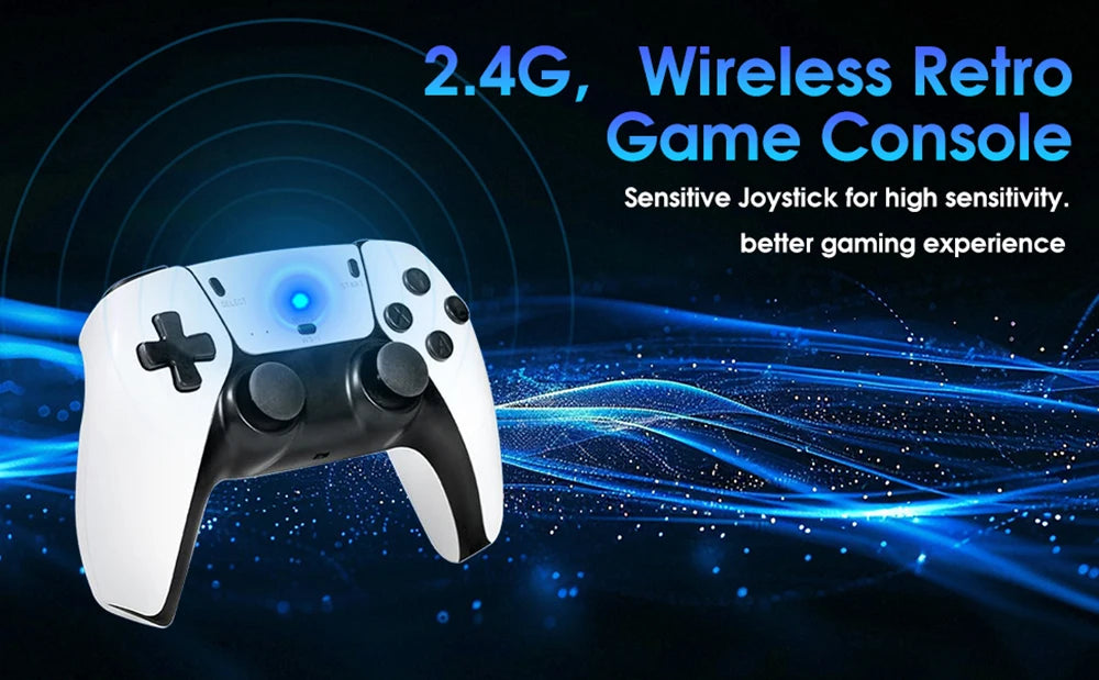 Jeux vidéo TV 4K M15 avec 64 Go de mémoire intégrée, 3 jeux et plus de 40 000 titres rétro, manettes sans fil et compatible avec plus de 20 émulateurs pour jeux sur TV HD.