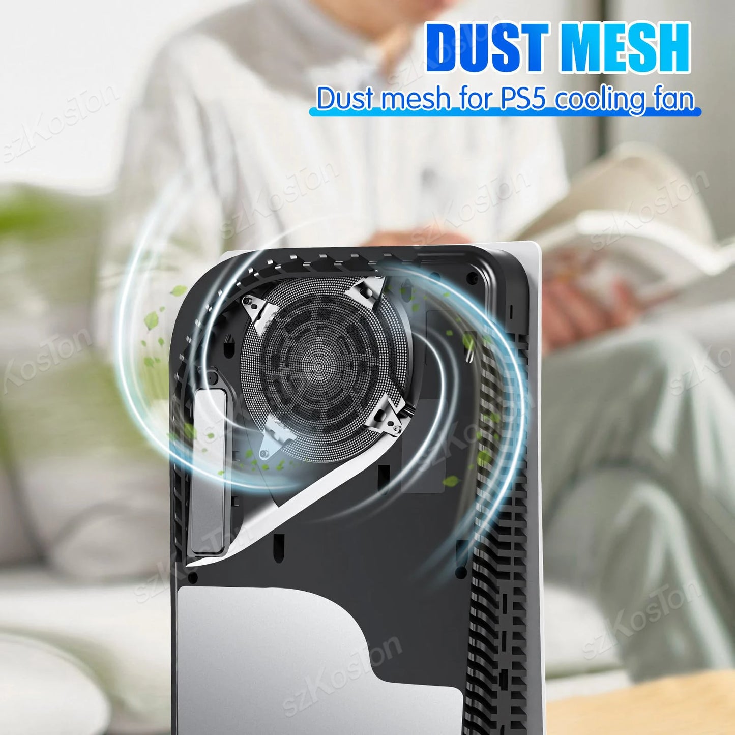 Filtre anti-poussière pour ventilateurs de refroidissement PS5 Slim et PS5 Pro - Accessoires pour consoles de jeux - Kit anti-poussière en silicone