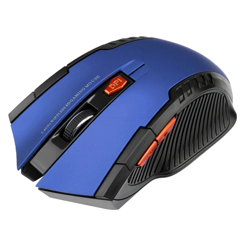 Souris sans fil 2,4 GHz, 1600 DPI, optique, 6 boutons, avec récepteur USB, pour PC et ordinateur portable. Accessoires inclus.