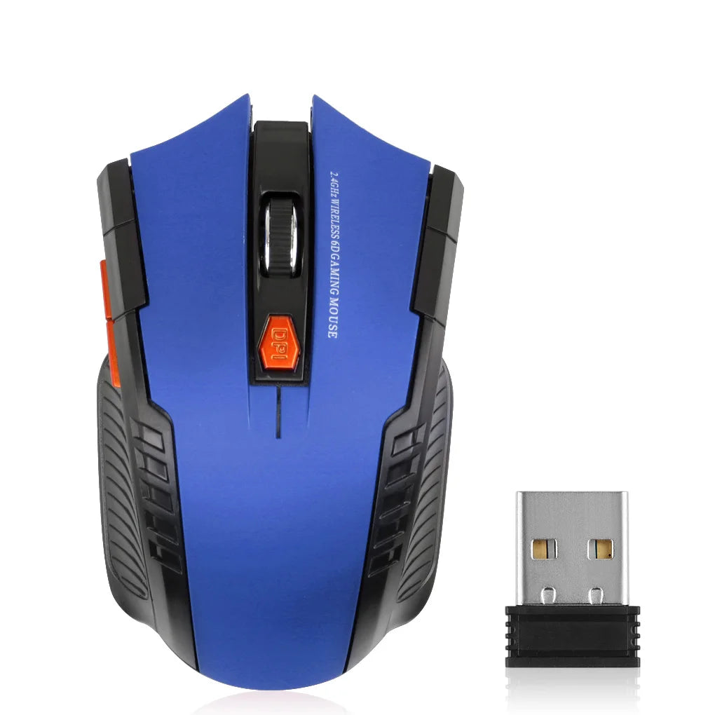 Souris sans fil 2,4 GHz, 1600 DPI, optique, 6 boutons, avec récepteur USB, pour PC et ordinateur portable. Accessoires inclus.