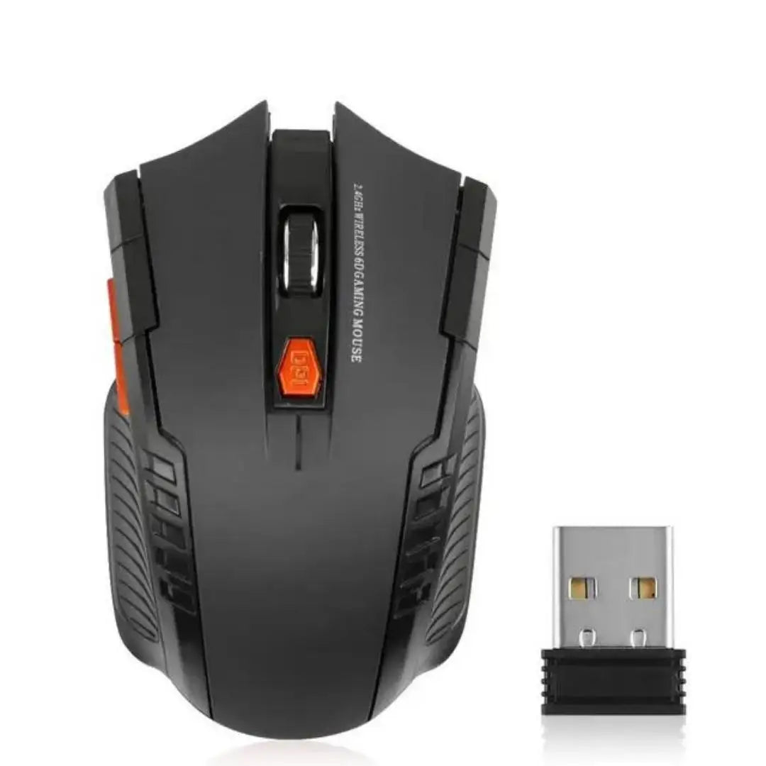 Souris sans fil 2,4 GHz, 1600 DPI, optique, 6 boutons, avec récepteur USB, pour PC et ordinateur portable. Accessoires inclus.