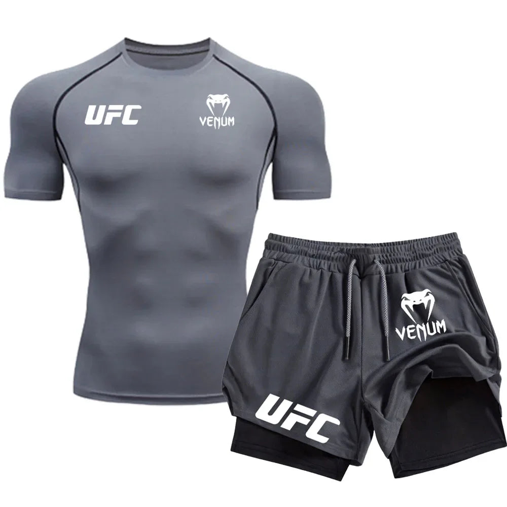 Ensemble deux pièces pour homme UFC : t-shirt et short ( choix du modèle )