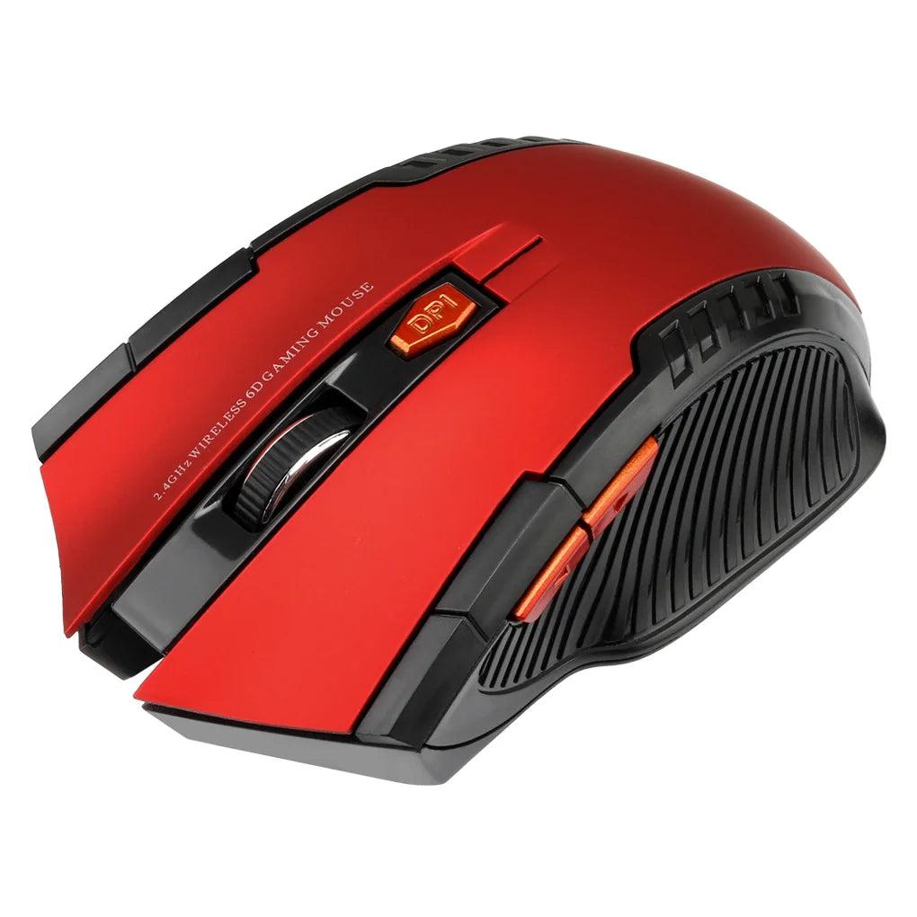 Souris sans fil 2,4 GHz, 1600 DPI, optique, 6 boutons, avec récepteur USB, pour PC et ordinateur portable. Accessoires inclus.