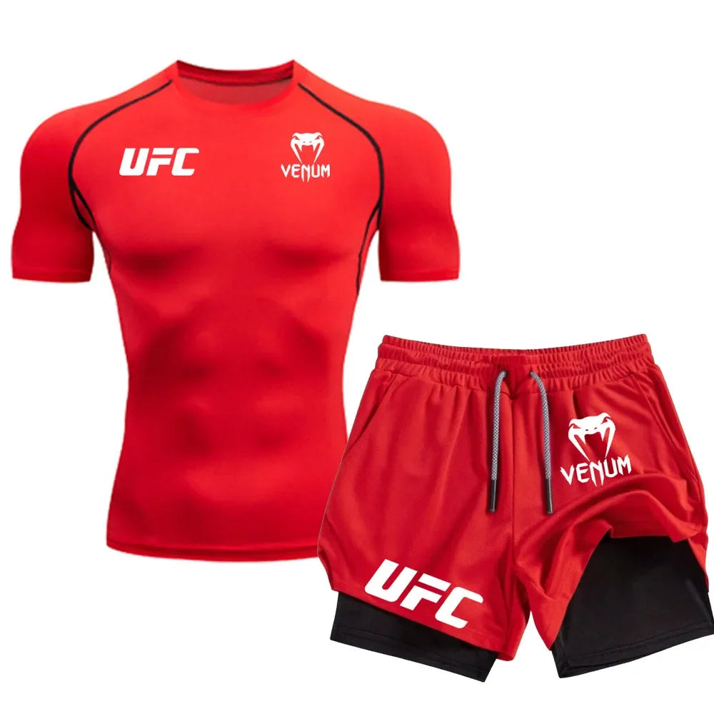 Ensemble deux pièces pour homme UFC : t-shirt et short ( choix du modèle )