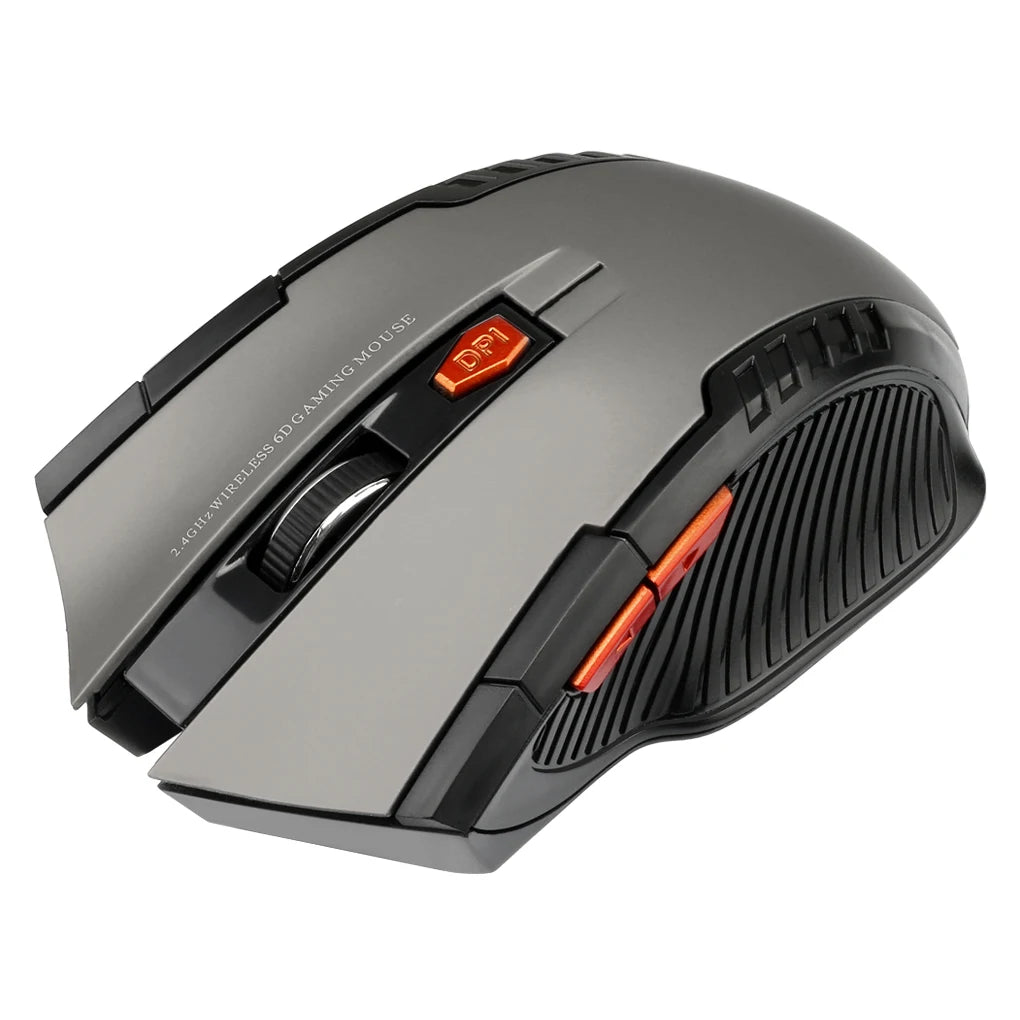 Souris sans fil 2,4 GHz, 1600 DPI, optique, 6 boutons, avec récepteur USB, pour PC et ordinateur portable. Accessoires inclus.