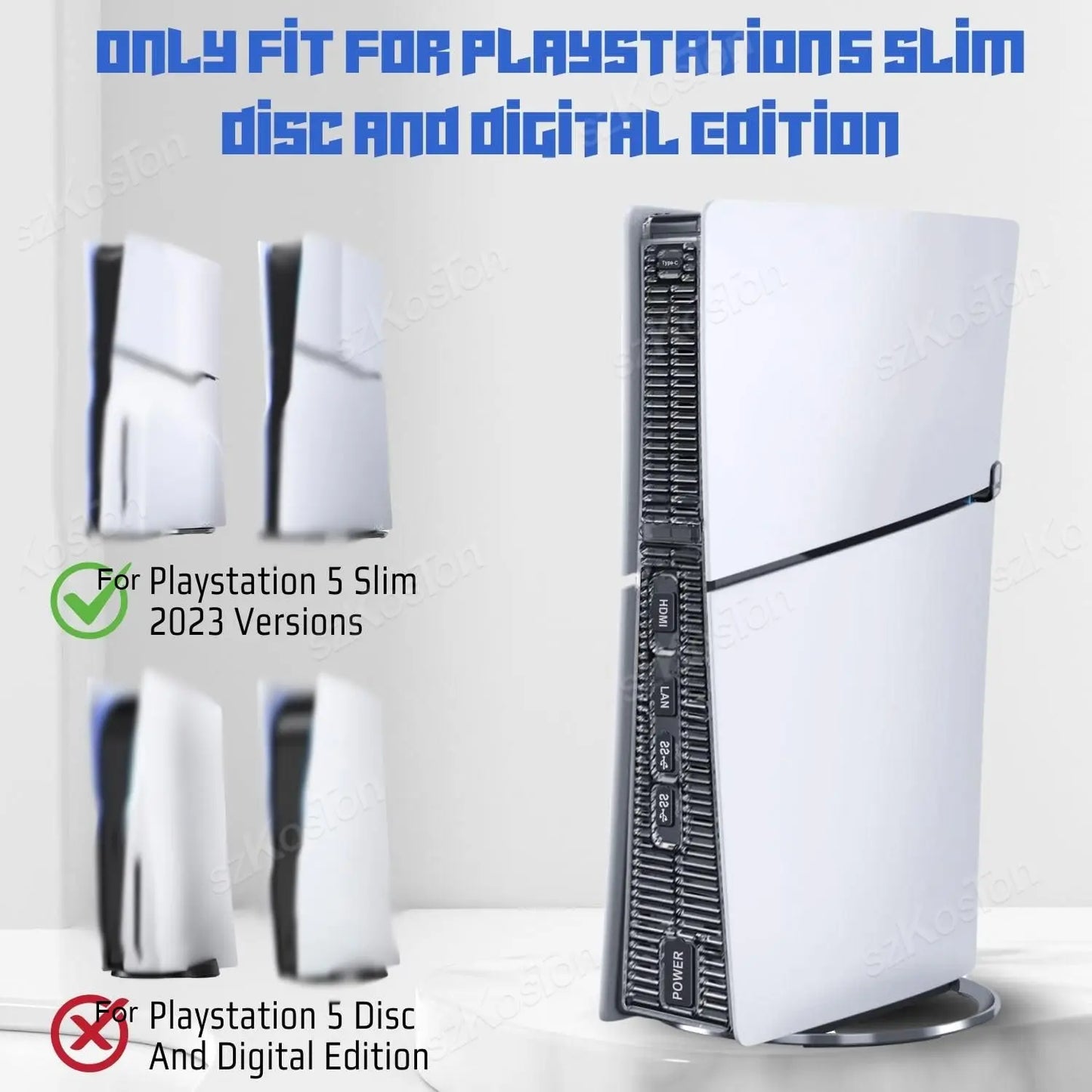 Filtre anti-poussière pour ventilateurs de refroidissement PS5 Slim et PS5 Pro - Accessoires pour consoles de jeux - Kit anti-poussière en silicone