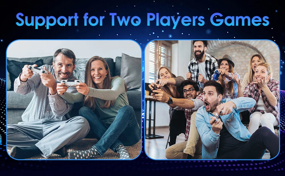 Jeux vidéo TV 4K M15 avec 64 Go de mémoire intégrée, 3 jeux et plus de 40 000 titres rétro, manettes sans fil et compatible avec plus de 20 émulateurs pour jeux sur TV HD.