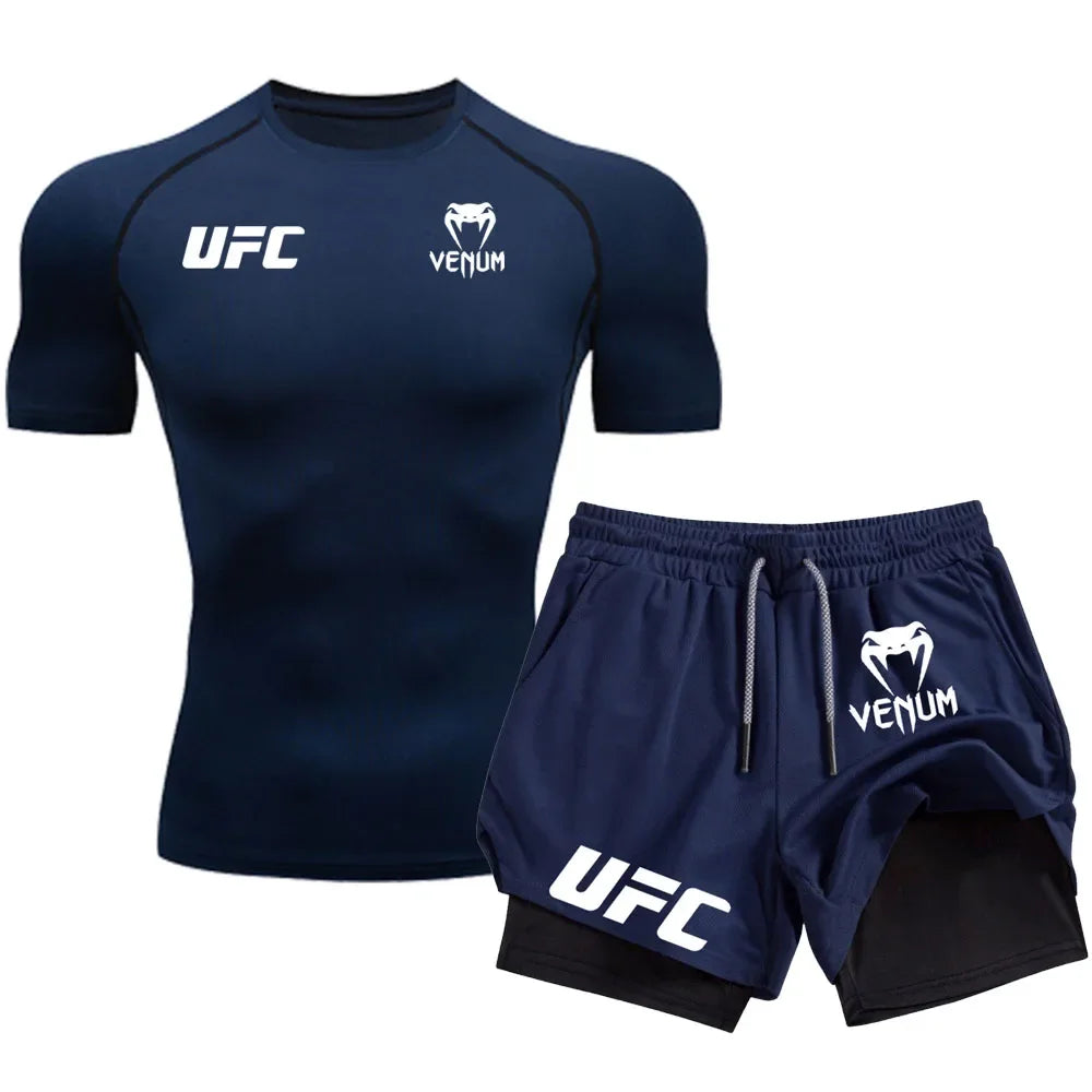 Ensemble deux pièces pour homme UFC : t-shirt et short ( choix du modèle )