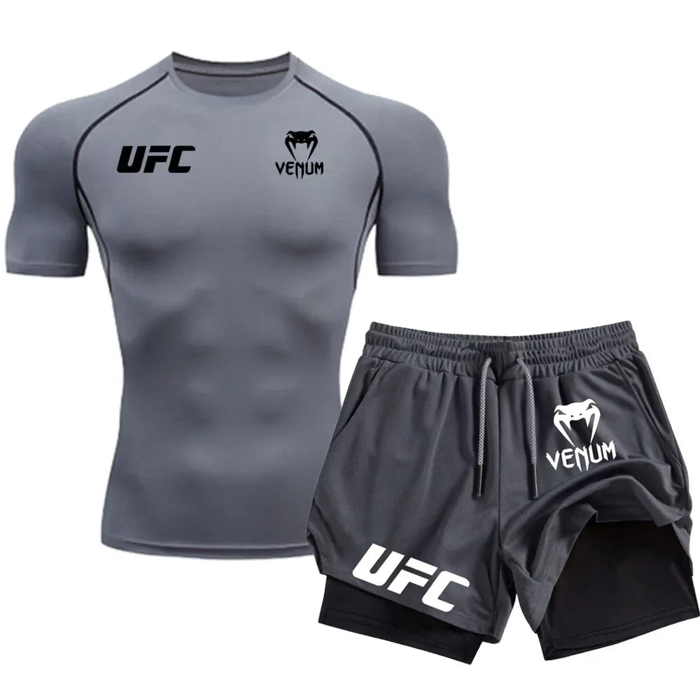 Ensemble deux pièces pour homme UFC : t-shirt et short ( choix du modèle )