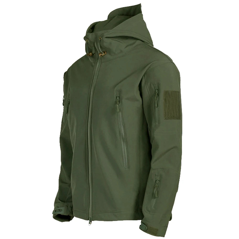 Vestes militaires en peau de requin à coque souple pour hommes, vestes tactiques coupe-vent et imperméables, vestes de combat de l'armée pour hommes, manteaux bombers à capuche pour hommes