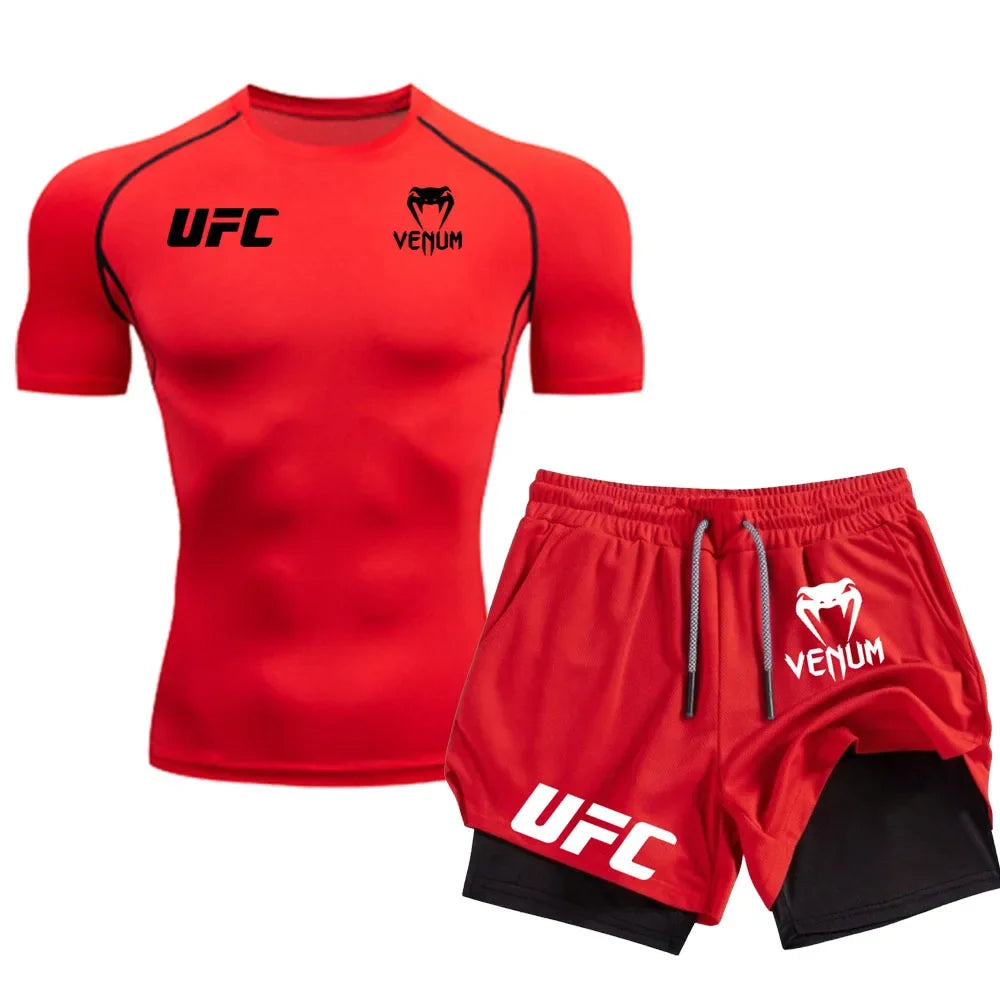 Ensemble deux pièces pour homme UFC : t-shirt et short ( choix du modèle )