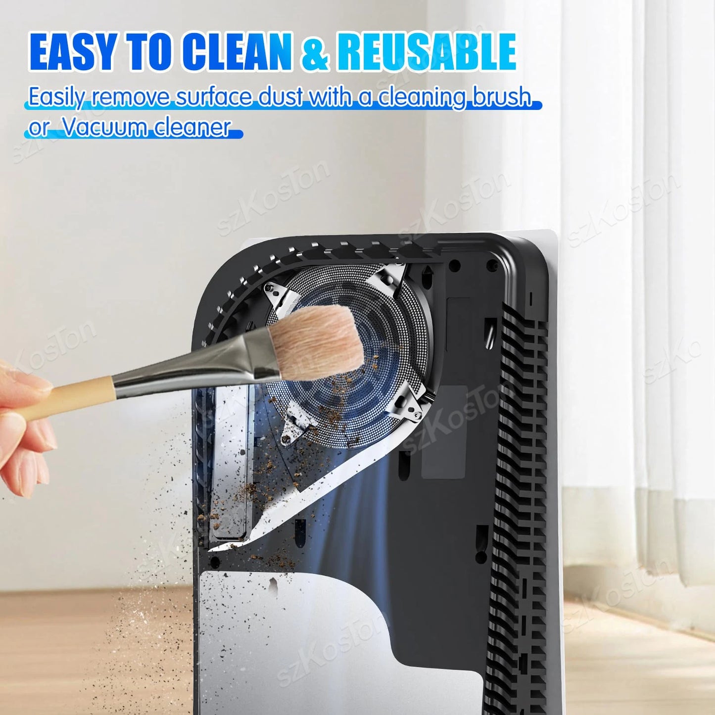 Filtre anti-poussière pour ventilateurs de refroidissement PS5 Slim et PS5 Pro - Accessoires pour consoles de jeux - Kit anti-poussière en silicone