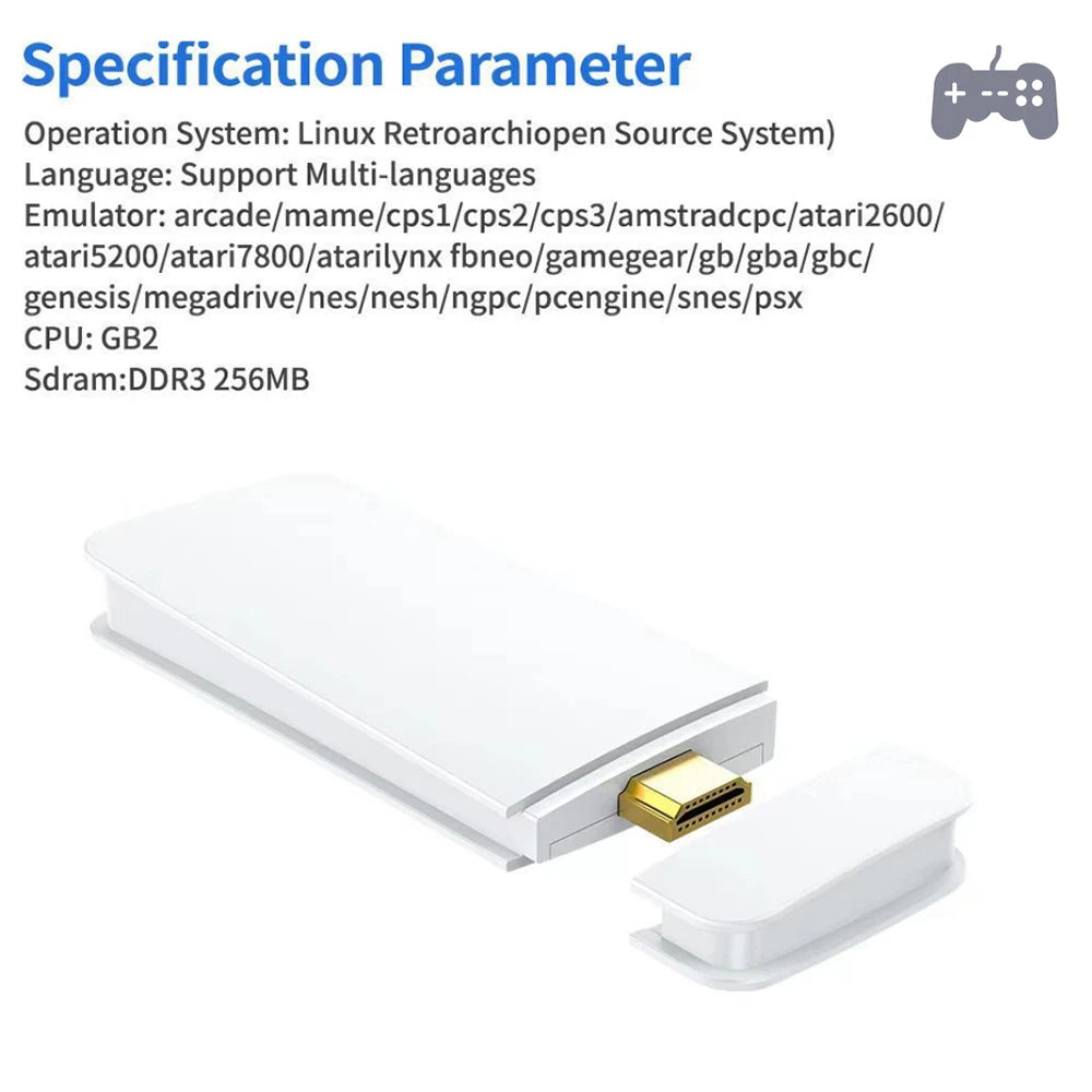 +30 000 Jeux vidéo rétro TV 4K M15, 64 Go de mémoire intégrée, plus de 30 000 jeux rétro, manettes sans fil, compatible avec plus de 20 émulateurs pour jeux sur TV HD.