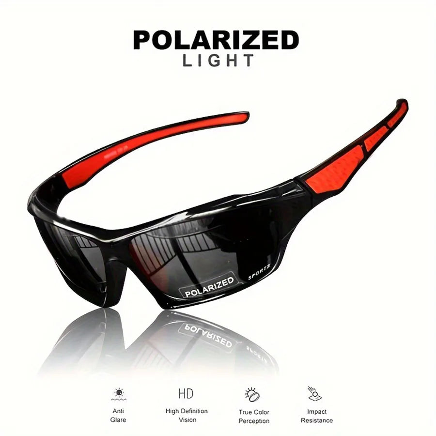 Lunettes de soleil sport et mode polarisées, protection UV, monture ronde en métal, monture UV400.