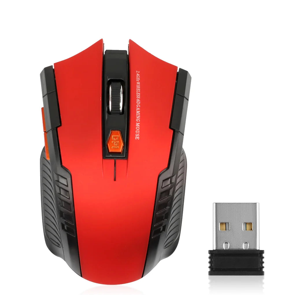 Souris sans fil 2,4 GHz, 1600 DPI, optique, 6 boutons, avec récepteur USB, pour PC et ordinateur portable. Accessoires inclus.